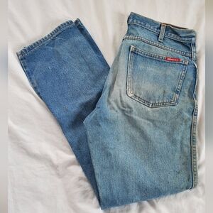 Dickies Red Tag Vintage 1990's Distressed/Grunge Blue Denim Jeans, Actual 32x33